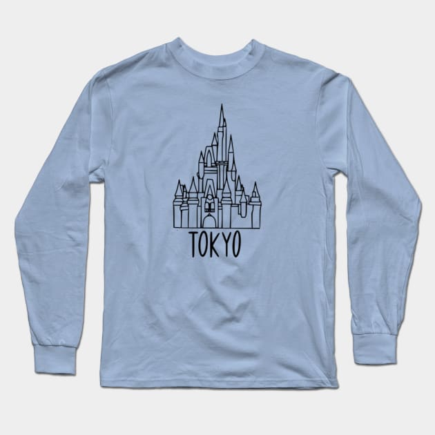 Tokyo Castle Long Sleeve T-Shirt by NerdGeekJen